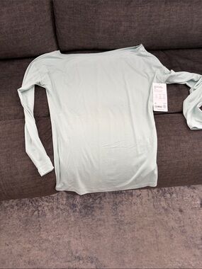 Athleta Light Mint Long Sleeve Top